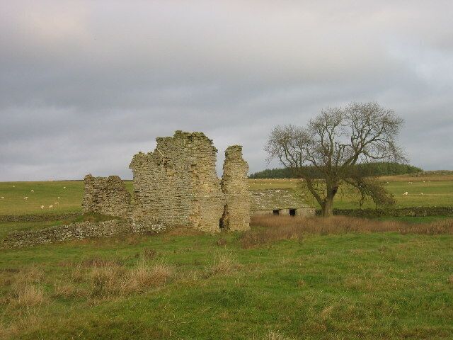 Little Swinburne Tower. Keys to the Past Web Site: This tower stands in a sheltered position on high ground in the valley of Dry Burn. Although much stone has been taken from the building it is still a dramatic ruin. It once stood three floors high, and was probably built in the 15th century as a defence against raiding from Scotland