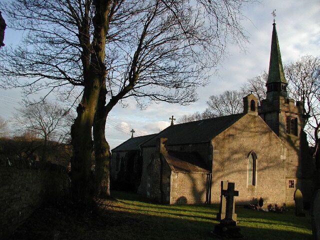 St Bartholomew's parish church, Thornley village, County Durham, seen from the northwest