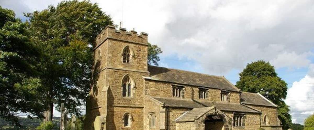 St James' parish church, Altham, Lancashire, seen from the southwest