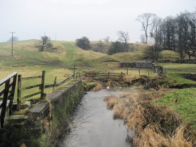 Stock Beck near Bracewell Walking beside Stock Beck towards Monk Bridge on a dreary January day.