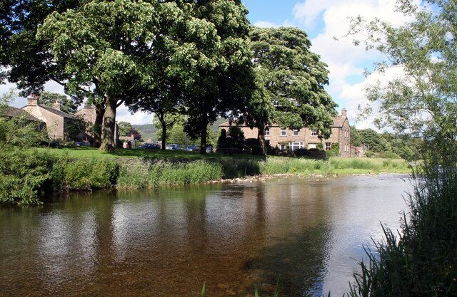 River Aire, Gargrave Looking east from just east of the Broughton Road bridge.