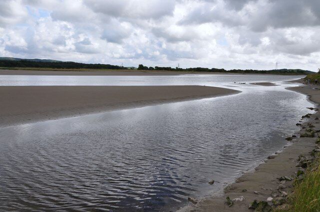 Beach Sandy area on the Leven Estuary near Greenodd.