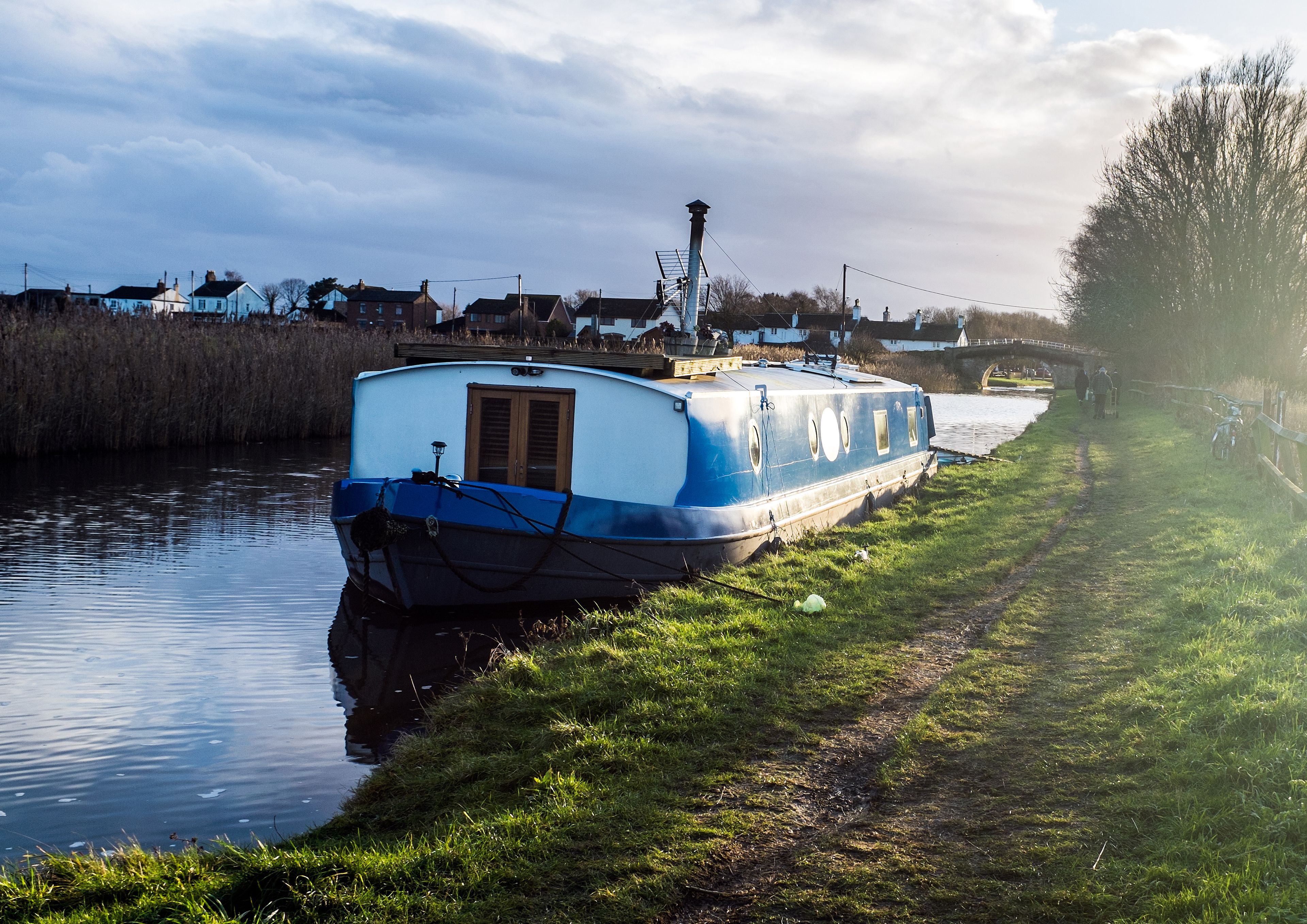 Leeds - Liverpoool Canal at Halsall, Lancashire, UK.