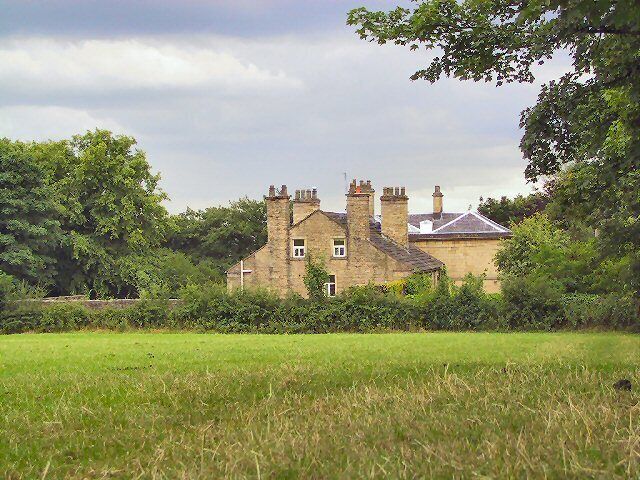 Mottram Old Hall. A view of the rear of the hall, taken from the public footpath and bridleway which leads out over Hobson Moor