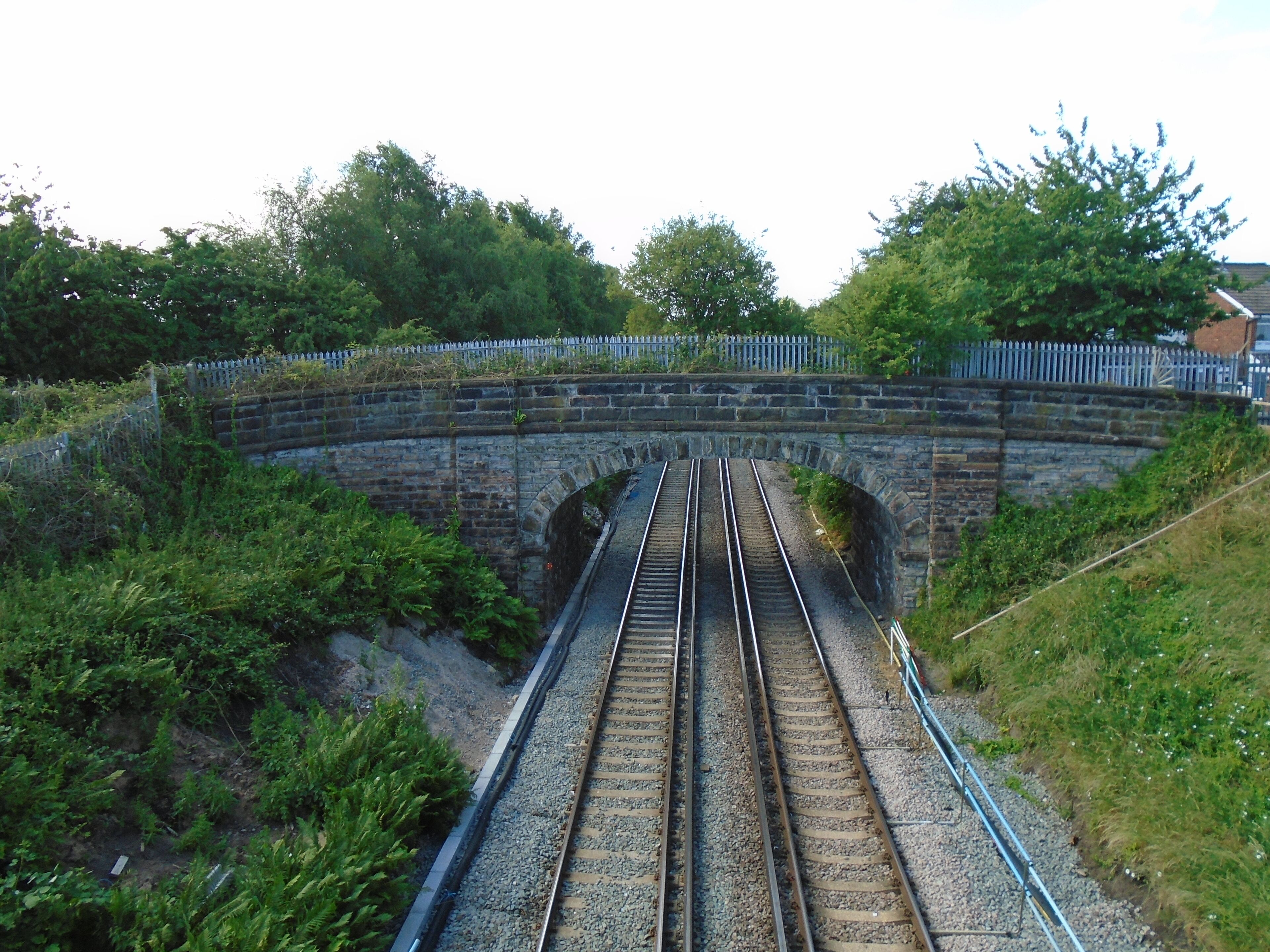 View south from the (new) School Lane bridge.