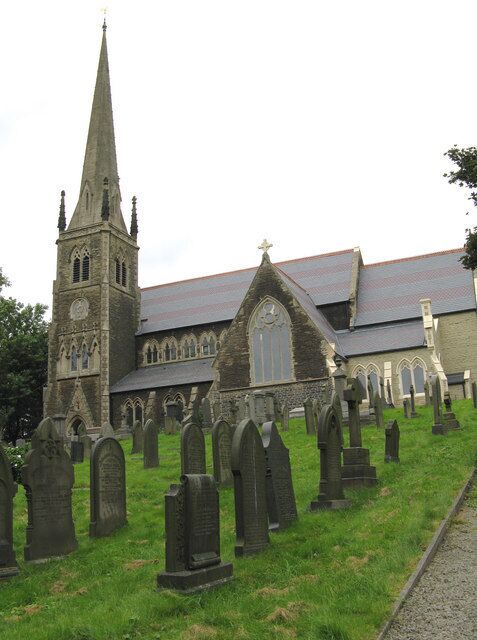 St Thomas' parish church, Newhey, Greater Manchester, seen from the southeast