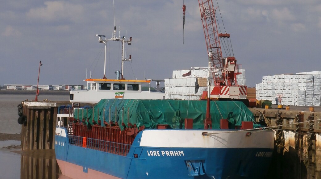 The German cargo vessel Lore Prahm at the dock of New Holland, Lincolnshire