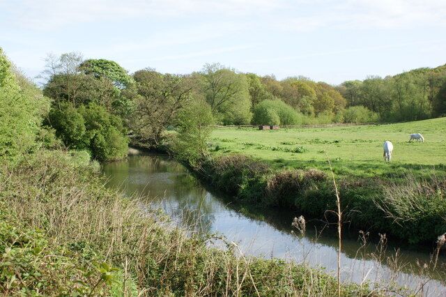 The River Douglas, taken from the towpath of the Leeds Liverpool canal