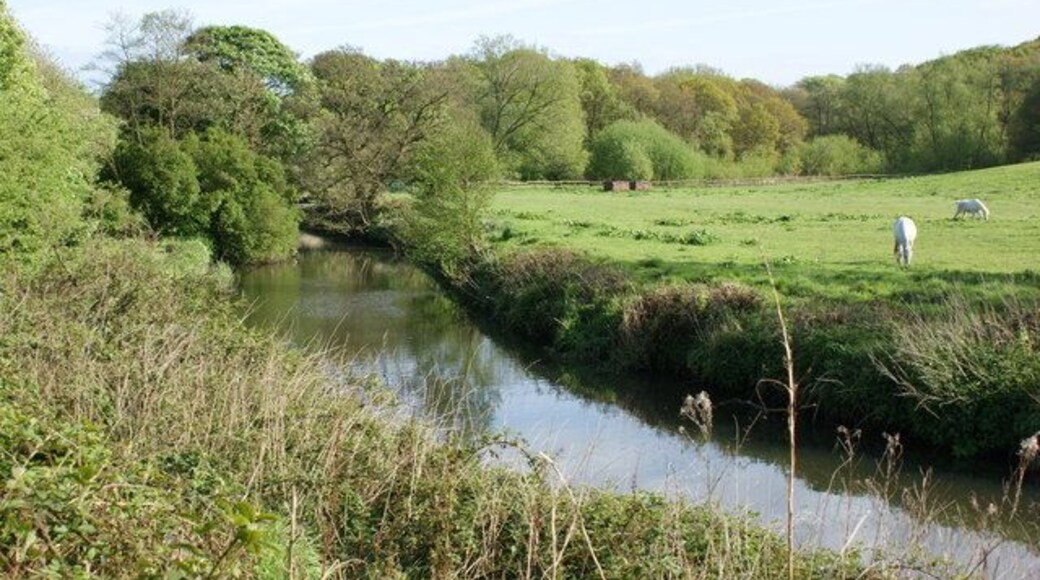 The River Douglas, taken from the towpath of the Leeds Liverpool canal