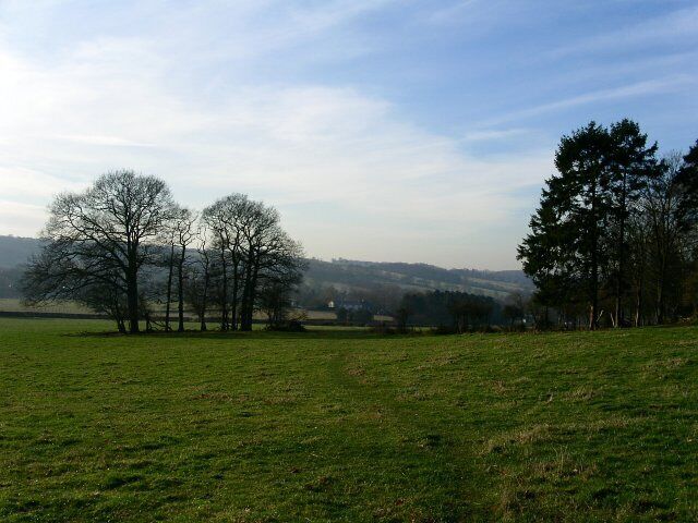 Looking towards Smalley Green. Looking south towards Smalley Green from a field next to Smalley Hall.