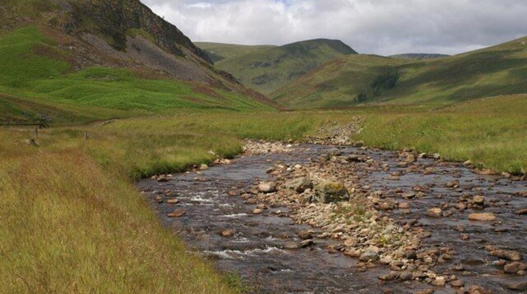 River Isla at Dalhally Looking towards Creag an Torraidh on the left.