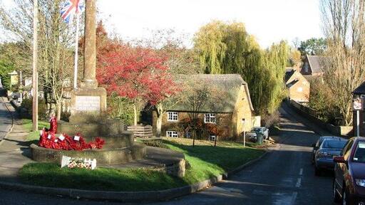 War memorial at Bloxham, Oxfordshire on Remembrance Sunday 2007