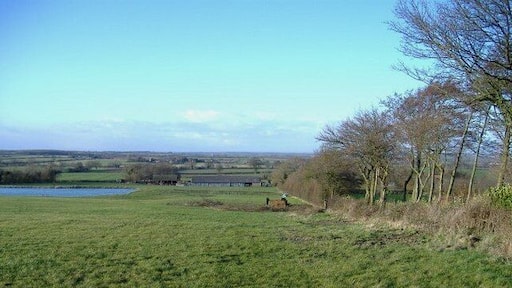 New pond at Springfield farm On the left is a large new pond, looking north, from the White Horse Trail.