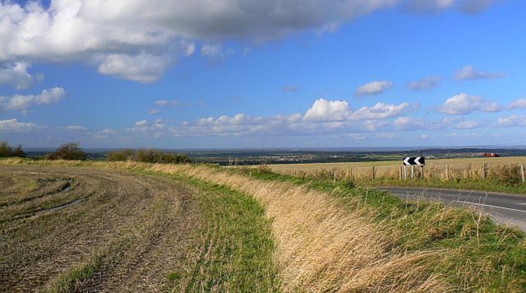 Broadtown Hill, Broad Town The viewpoint is the top of the scarp overlooking north Wiltshire.