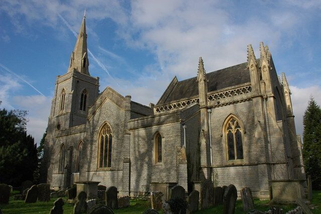 St Peter's parish church, Bushley, Worcestershire, seen from the southeast