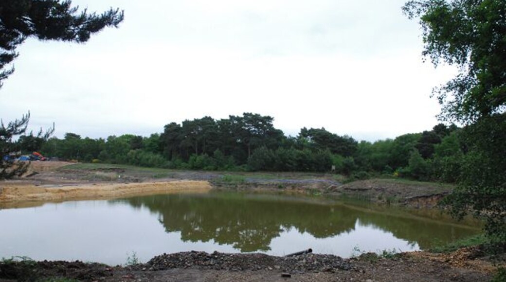 Water-filled gravel pit on Canford Heath