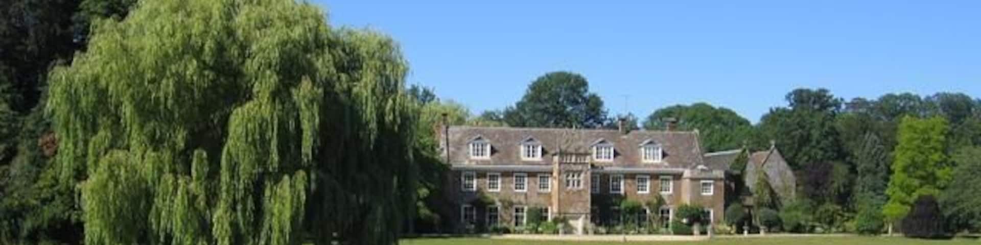 The Priory, Chacombe, Northamptonshire. The priory was founded here by Hugh de Chacombe, lord of the manor of Chalcombe in the reign of Henry II. After the Dissolution of the Monasteries in the 16th century it was replaced by a house, which was then remodelled in the 18th century.