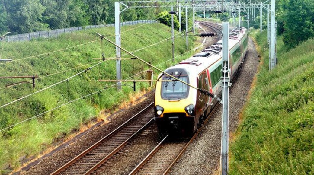 Bound for Stoke-on-Trent via Stone A Cross Country Voyager on the railway line just north of Norton Bridge junction.
