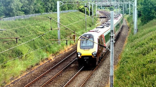 Bound for Stoke-on-Trent via Stone A Cross Country Voyager on the railway line just north of Norton Bridge junction.
