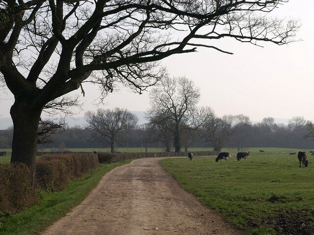 Track to Home Farm A public footpath from Gloucestershire Airport to Brookfield Lane follows this track across the Norman's Brook valley.