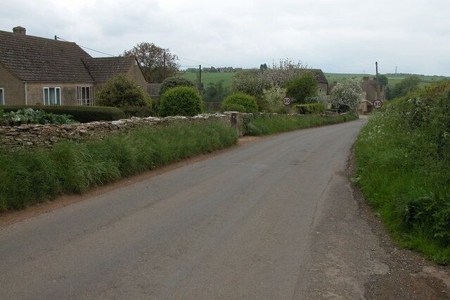 Road approaching Daglingworth. Viewed from near Two Ways.