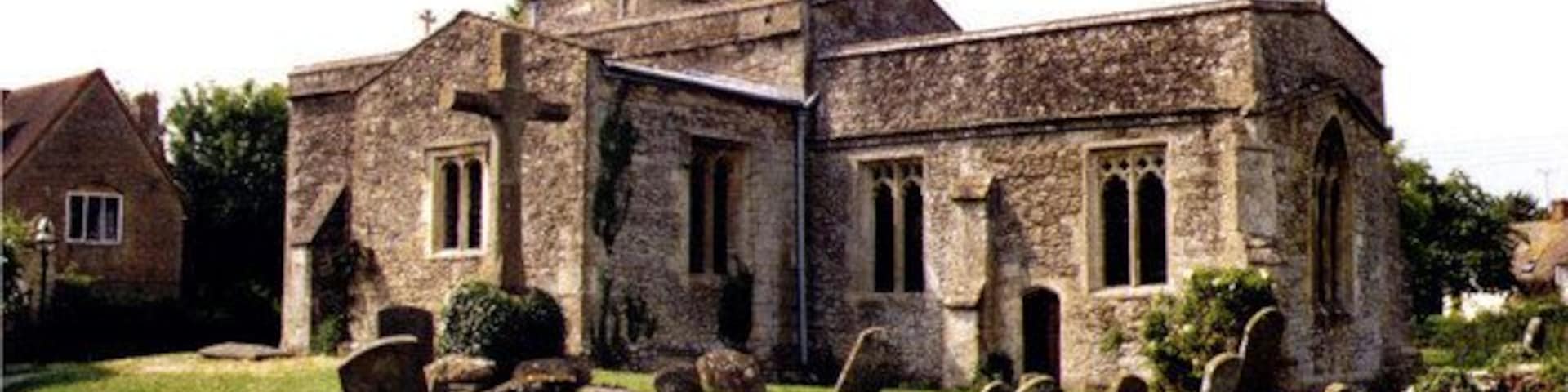 Church of England parish church of St James the Great, Denchworth, Oxfordshire: exterior view from the southeast showing the chancel and south transept.