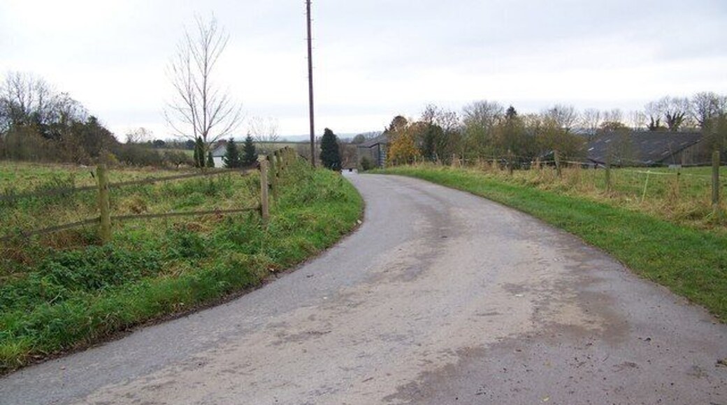 Drive to Dean Hill Farm The byway now becomes metalled.