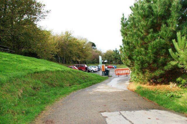 Car park at Cadgwith from the footpath