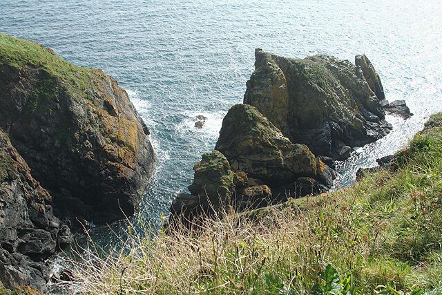 Landewednack: Terrick Colt An island seen from the South West Coast Path