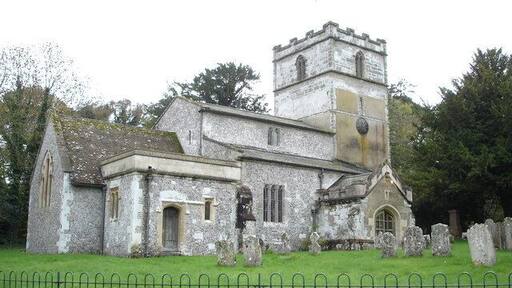 St Michael's parish church, Gussage Michael, Dorset, seen from the northeast