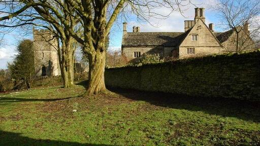 Hawling church and Manor Hawling church and Manor viewed from the footpath to the west.