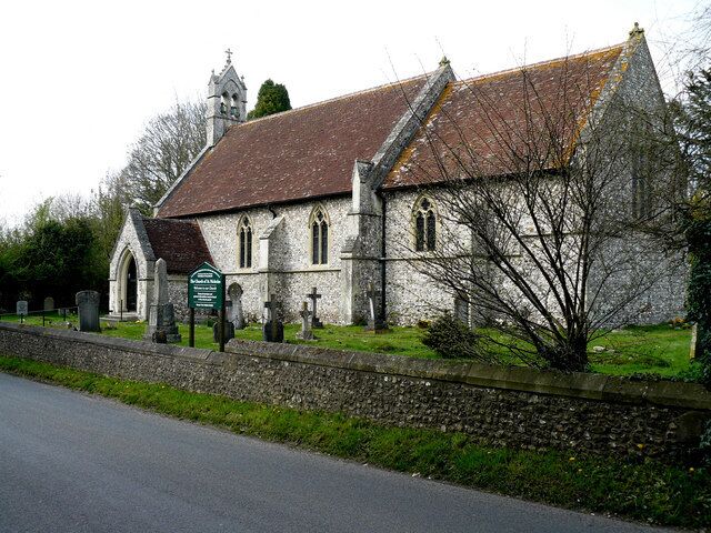 St Nicholas' parish church, Porton, Wiltshire, seen from the south