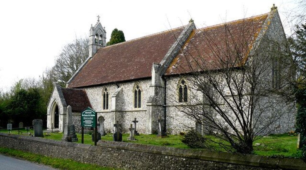 St Nicholas' parish church, Porton, Wiltshire, seen from the south