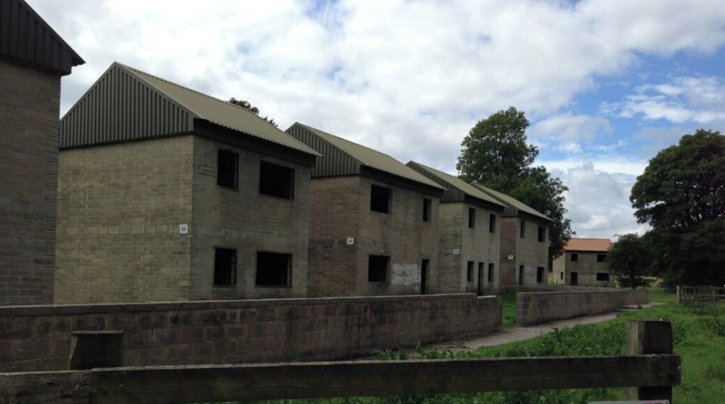 This is a tiny village that is now part of a military training ground and can only be accessed a few times a year. It was evacuated in WW2 with the promise that the residents could go back after the war and when the military were finished using it, they were never allowed back. Most of the original village is gone but these are the 'houses' the military now use for training exercises #lifeatexpedia