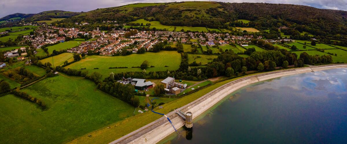 Aerial view of the Axbridge in England