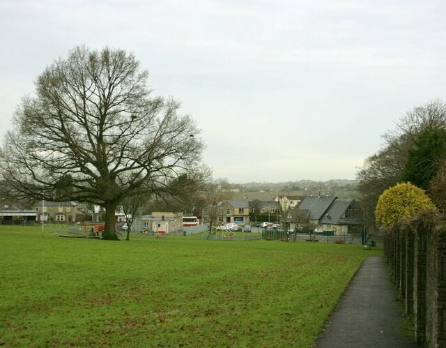 Amenity area at New Town, Paulton Playing fields to us though an open space here is a welcome sight.