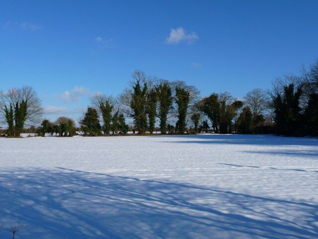 Quarley - Snowey Field A snow covered field at Quarley.