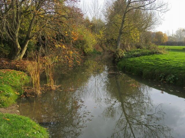 The River Evenlode by Water Lane, Charlbury, Oxfordshire and the B4026