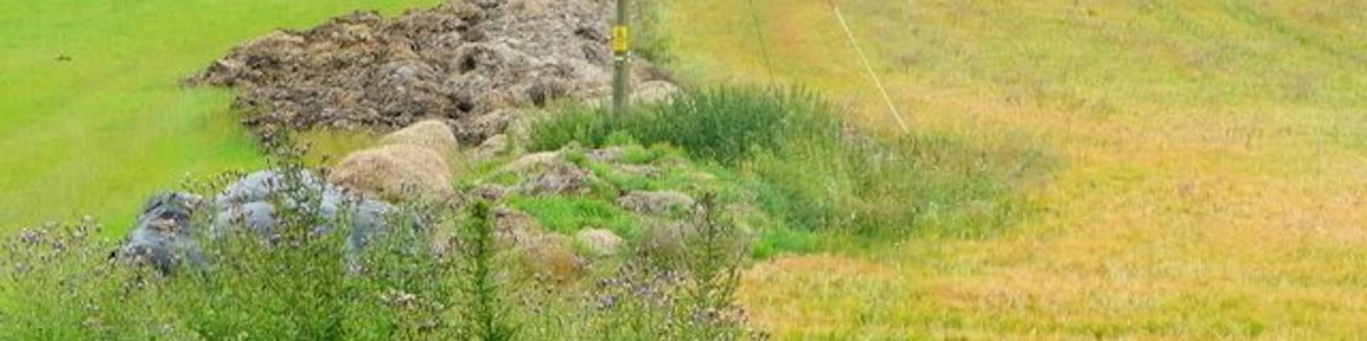 Wanborough Plain Looking south-west across to the M4 from Ermin Way at Hillside Farm.