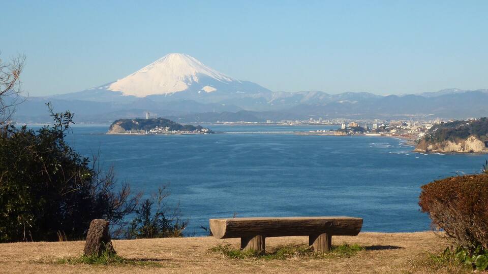 神奈川県逗子市・大崎公園からの富士山