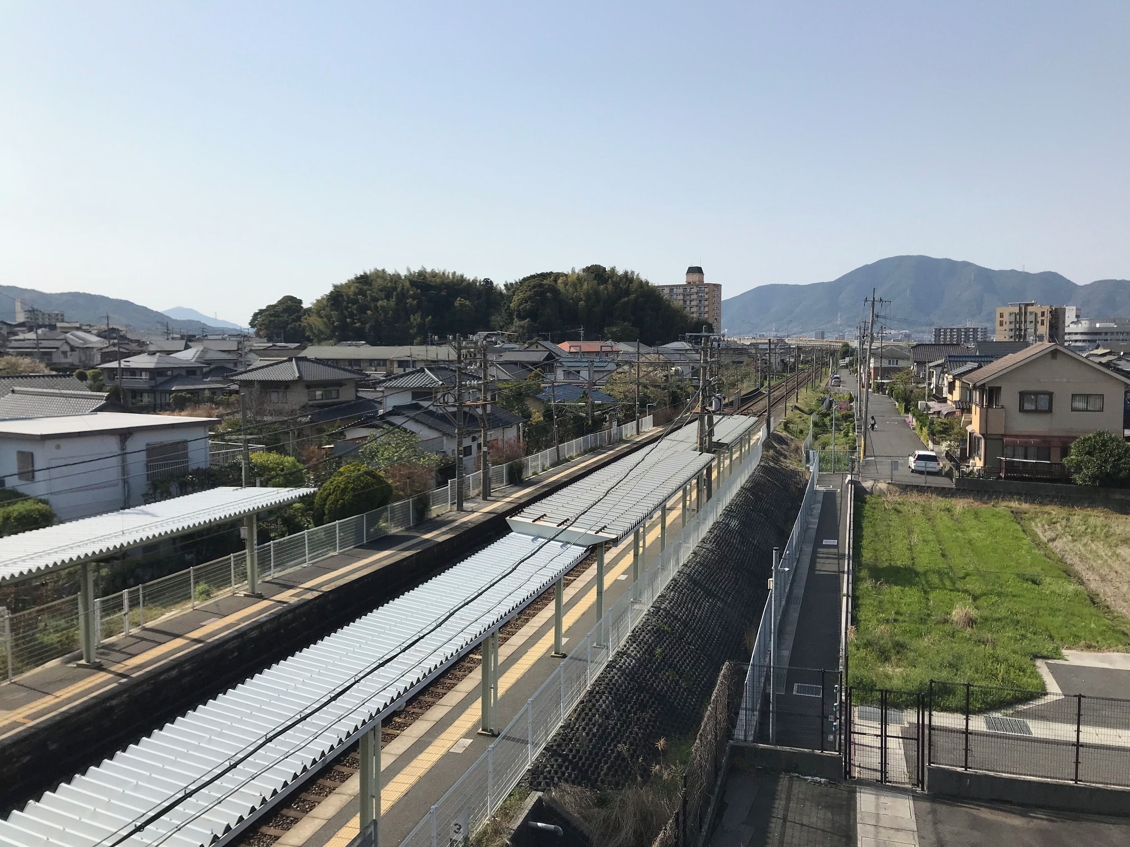 朽網駅の空港口より望む下曽根方面