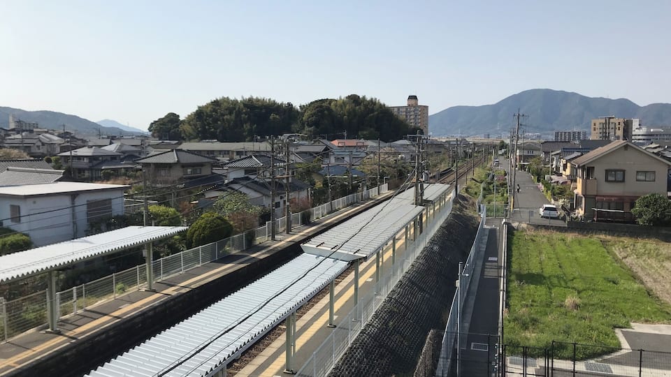 朽網駅の空港口より望む下曽根方面