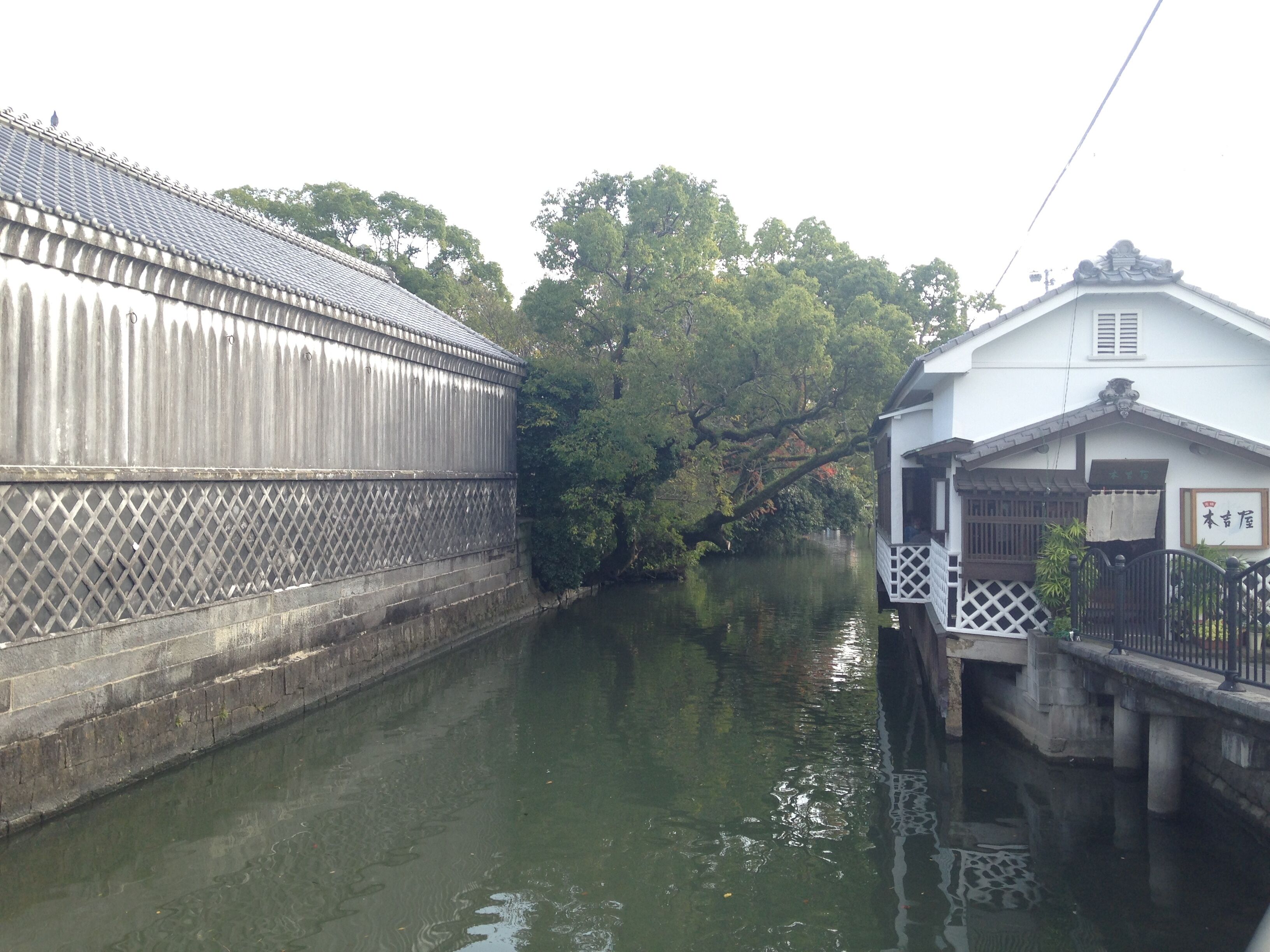 福岡県柳川市・沖ノ端橋より望む城南川と殿の倉