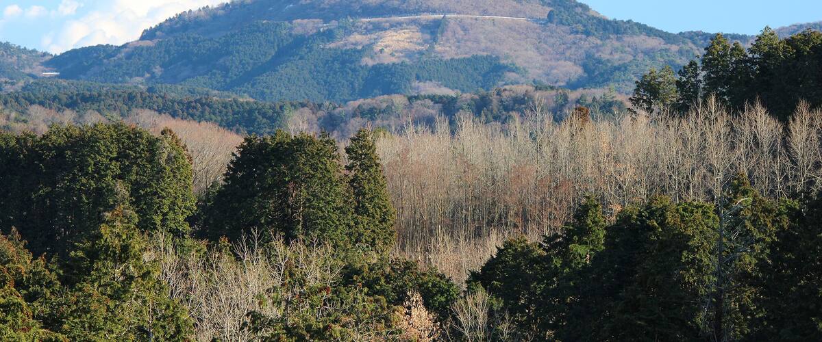 A mountain with a clear sky.