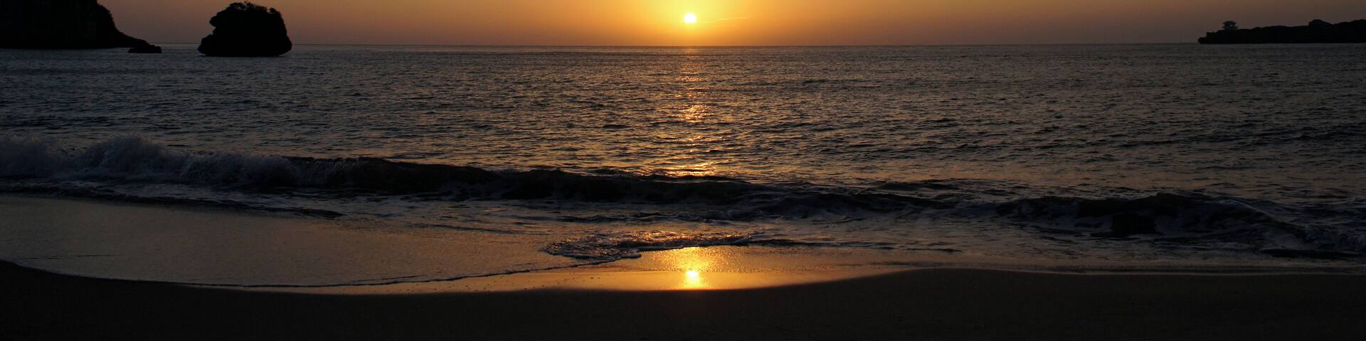 Tudumari-no-hama ( Tsukigahama Beach ) in Iriomote Island, Taketomi Town, Okinawa Prefecture, Japan.