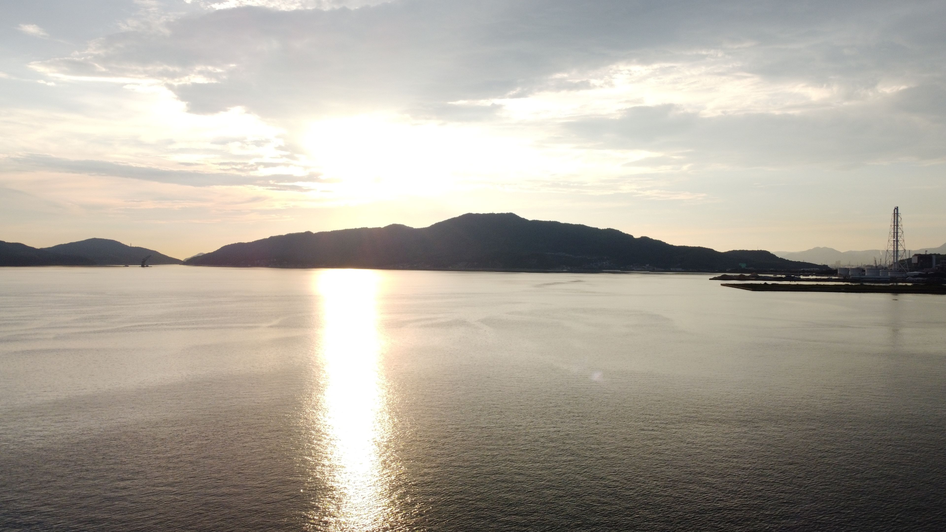 山口県　瀬戸内海 の夕陽