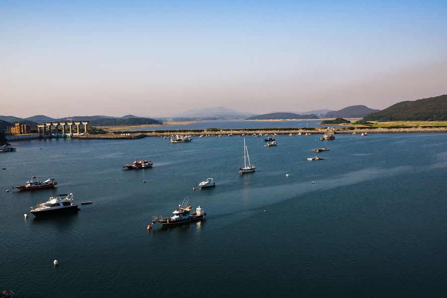Beautiful scenery of Ochon Port, Boryeong city, Chungcheongnam-do