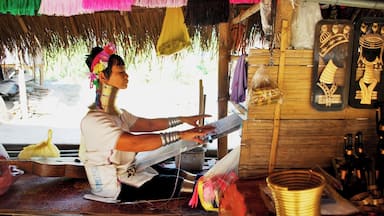 A woman from the Karen Long Neck Tribe.
In our day tour to Chiang Rai (the White Temple), we managed to squeezed in a quick trip to a village where a Karen tribe resides. The Karen tribe are infamous for their long necks, resulting from a lifetime of wearing brass coil neck rings (that increase in quantity as they age). Not all women from this tribe wear the neck rings however, just a small subset of the tribe called the "Padaung" and there are different accounts as to why they wear these rings. Whatever the origin of the custom, one of the reasons why this tradition continues today is due to tourism. People from all over the world, intrigued by their custom, travel to one of the furthest cities in the north of Thailand just to see them (me included). I wished that I could stay longer and talk to the villagers but due to the tight schedule of the tour, we only managed to take photos of the villagers and buy some souvenirs.
#karenvillage #karen #thailand #southeastasia #asia #travel #wanderlust #culture #people