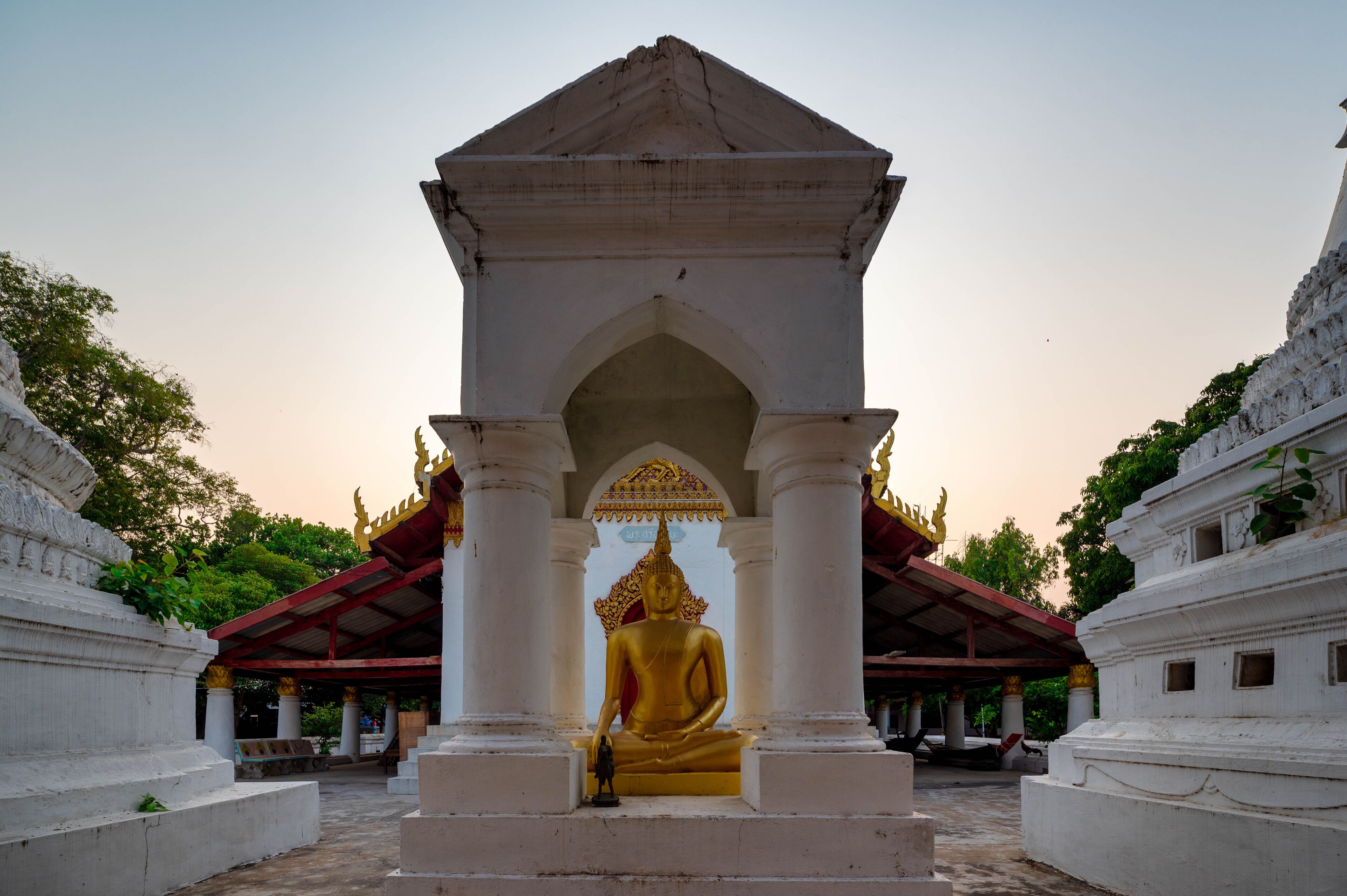 Tha Wung District, Lopburi / Thailand / February 29, 2020  :  Wat Lai (Phra Sri Ariya Temple). This temple where Phra Sri Ariya immage has been placed in the main chapel. .