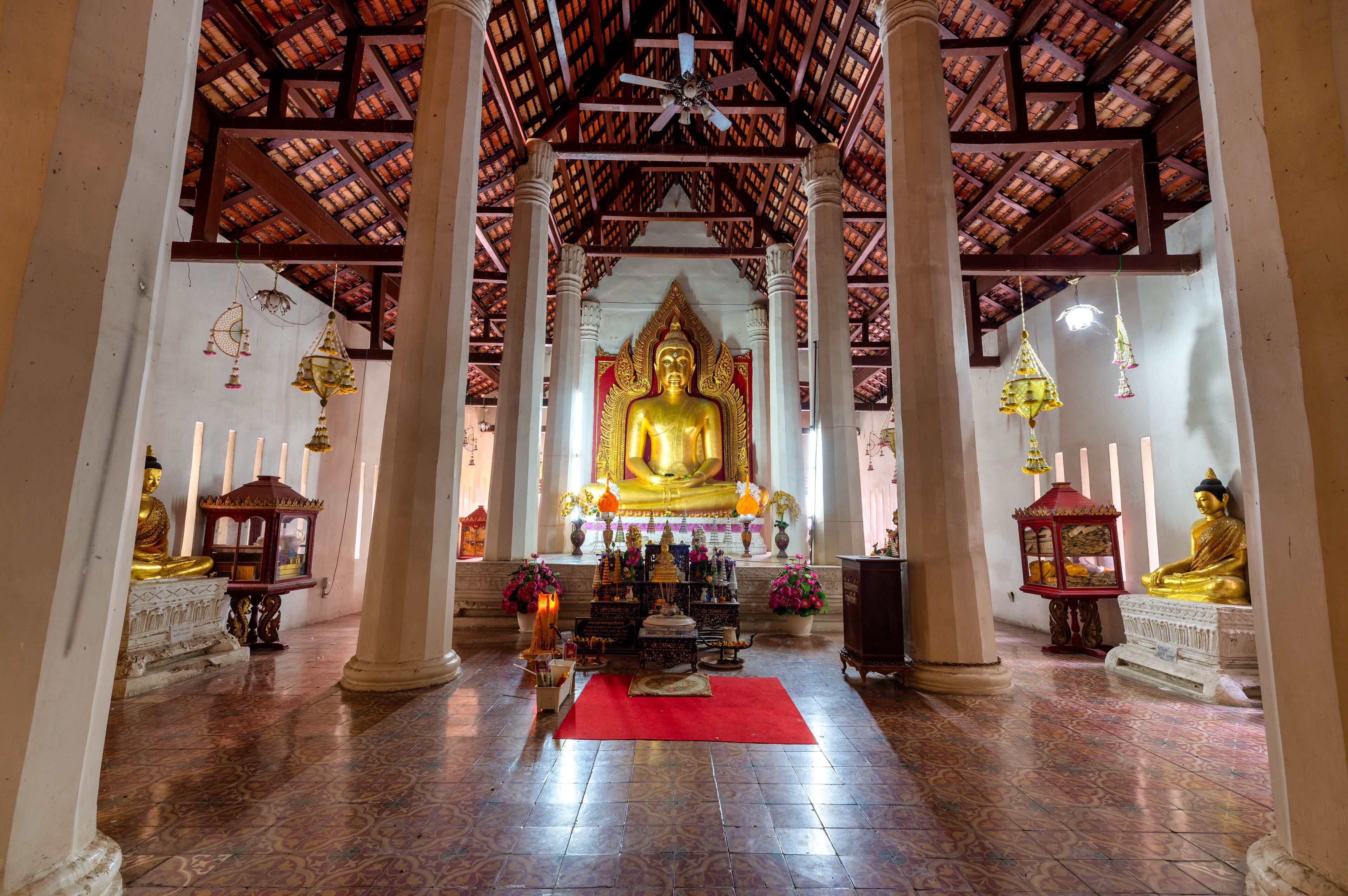 Tha Wung District, Lopburi / Thailand / February 29, 2020  :  Wat Lai (Phra Sri Ariya Temple). This temple where Phra Sri Ariya immage has been placed in the main chapel. .